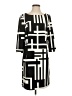 Ann Taylor 100% Polyester Graphic Black Casual Dress Size 4 - photo 1