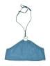 MICHAEL Michael Kors Solid Blue Swimsuit Top Size M - photo 1