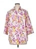 Unbranded Floral Pink 3/4 Sleeve Button-Down Shirt Size XL (estimated) - photo 1