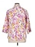 Unbranded Floral Pink 3/4 Sleeve Button-Down Shirt Size XL (estimated) - photo 2