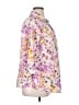 Unbranded Floral Pink 3/4 Sleeve Button-Down Shirt Size XL (estimated) - photo 4