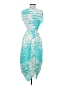 5/48 100% Polyester Tie-dye Teal Cocktail Dress Size XS - photo 2
