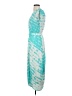 5/48 100% Polyester Tie-dye Teal Cocktail Dress Size XS - photo 5