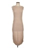 Blue Blush Solid Tan Casual Dress Size S - photo 1