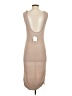 Blue Blush Solid Tan Casual Dress Size S - photo 2