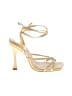 Schutz 100% Leather Gold Yellow Sandals Size 7 - photo 1