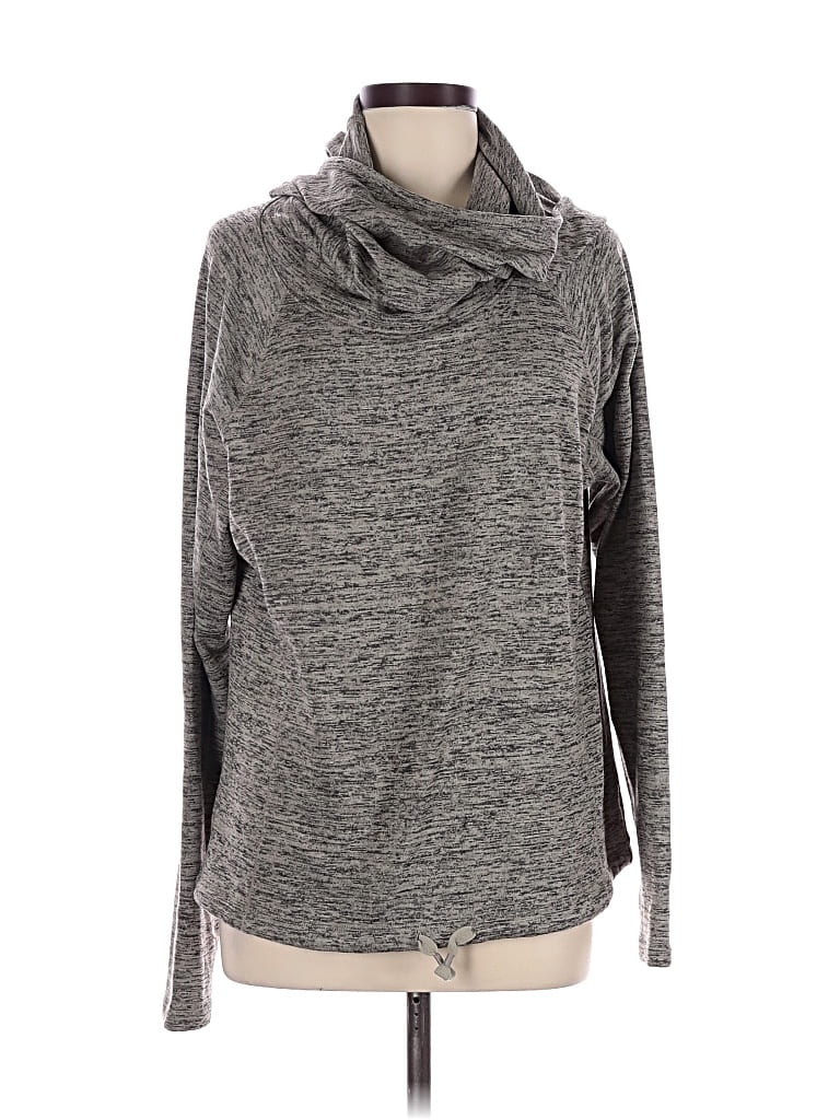 Pre-owned Athleta Fleece Jacket In Gray