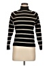 Joe Fresh 100% Cashmere Stripes Black Cashmere Pullover Sweater Size M - photo 1