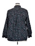 Old Navy 100% Cotton Floral Blue Long Sleeve Blouse Size XXL - photo 2
