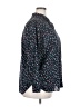 Old Navy 100% Cotton Floral Blue Long Sleeve Blouse Size XXL - photo 4