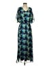Laundry by Design 100% Polyester Print Blue Casual Dress Size 2 - photo 1