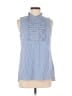 J.Crew Blue Sleeveless Blouse Size 8 - photo 1