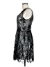 Dee Elly 100% Nylon Metallic Silver Cocktail Dress Size M - photo 5