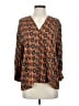 Smythe Brown Orange 3/4 Sleeve Blouse Size S - photo 1