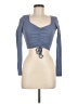 Zara Blue Long Sleeve Top Size M - photo 1