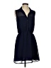 Aqua 100% Polyester Solid Blue Casual Dress Size S - photo 1