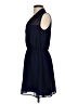 Aqua 100% Polyester Solid Blue Casual Dress Size S - photo 5