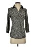 Faded Glory Black Long Sleeve Polo Size 4 - photo 1