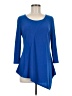 NY Collection Blue 3/4 Sleeve Top Size M - photo 1