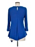 NY Collection Blue 3/4 Sleeve Top Size M - photo 2