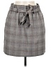 Express Plaid Gray Casual Skirt Size M - photo 1