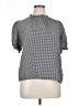 Amazon Essentials 100% Viscose Checkered-gingham Black Short Sleeve Blouse Size XL - photo 1