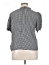 Amazon Essentials 100% Viscose Checkered-gingham Black Short Sleeve Blouse Size XL - photo 2
