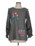 Calessa Gray Long Sleeve Blouse Size L - photo 1