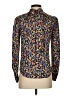 Veronica Beard Print Black Long Sleeve Silk Top Size 0 - photo 2