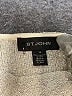 St. John Chevron-herringbone Silver Ivory Formal Skirt Size 16 - photo 4