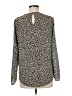 Ann Taylor Animal Print Ivory Long Sleeve Blouse Size M - photo 2