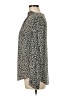Ann Taylor Animal Print Ivory Long Sleeve Blouse Size M - photo 5