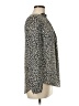 Ann Taylor Animal Print Ivory Long Sleeve Blouse Size M - photo 4