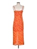 Likely 100% Polyester Orange Casual Dress Size 6 - photo 2