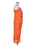 Likely 100% Polyester Orange Casual Dress Size 6 - photo 4