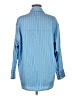 J. McLaughlin 100% Cotton Stripes Blue Long Sleeve Button-Down Shirt Size M - photo 2