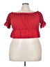 Shein Curve 100% Polyester Red Short Sleeve Top Size 20 Plus (4) - photo 1