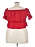 Shein Curve 100% Polyester Red Short Sleeve Top Size 20 Plus (4) - photo 2