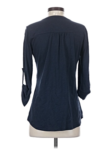 Blue Saks Fifth Avenue 3/4 Sleeve Blouse (view 2)