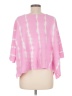 Unbranded 100% Cotton Tie-dye Pink Poncho Size M (estimated) - photo 2