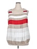 Alfani 100% Polyester Stripes Tan Sleeveless Blouse Size 20 - photo 1