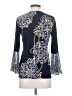 JM Collection Blue 3/4 Sleeve Blouse Size S - photo 2