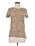 Zoe+Liv Animal Print Tan Short Sleeve T-Shirt Size M - photo 1
