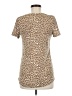 Zoe+Liv Animal Print Tan Short Sleeve T-Shirt Size M - photo 2