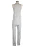 Fashion Nova Solid Gray Jumpsuit Size S - photo 2