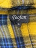 Toofan 100% Cotton Plaid Yellow 3/4 Sleeve Button-Down Shirt Size L - photo 7