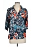 Westbound 100% Rayon Tropical Blue 3/4 Sleeve Blouse Size L - photo 1