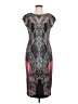 ECI Paisley Gray Cocktail Dress Size 6 - photo 1