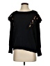 Something Navy Hearts Black Pullover Sweater Size S - photo 1