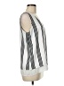 Ann Taylor 100% Polyester Silver Sleeveless Blouse Size M - photo 4